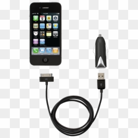 Iphone & Ipod Car Charger With Cable - Iphone 3g, HD Png Download - iphone charger png