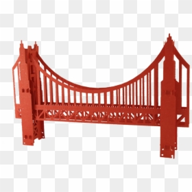 Transparent Free Golden Gate Bridge Clipart - Golden Gate Bridge Pop Up Card, HD Png Download - bridge clipart png