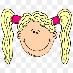 Blonde Girl Clipart, HD Png Download - pigtails png