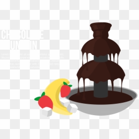 Graphic Chocolate Transparent Stream - Chocolate Fountain Transparent Background, HD Png Download - chocolate dripping png