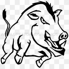 Wild Boar Png Black And White, Transparent Png - boar png