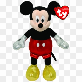 Mickey Mouse Red Sparkle Beanie Babies"  Title="mickey - Ty Beanie Boos Mickey Mouse, HD Png Download - baby mickey mouse png