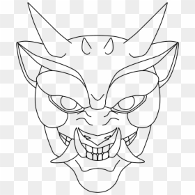 Transparent Oni Mask Png - Simple Oni Mask Drawing, Png Download - oni mask png