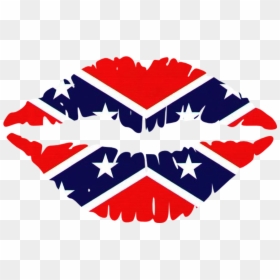 Lips Clip Art, HD Png Download - rebel flag png