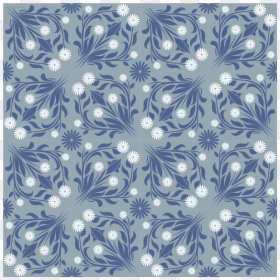 Blue Plant Pattern Shading Square Continuous Png And - Motif, Transparent Png - square pattern png