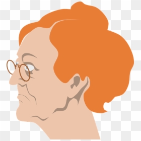 Spinster, Grandmother, Grandma, Stern, Spectacles - Oldwoman Vector Png, Transparent Png - granny png
