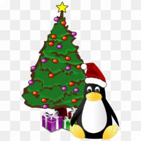 Natal Tux - Clipart Christmas Tree, HD Png Download - feliz navidad y prospero año nuevo png