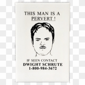 Dwight Schrute Pervert Hunter Magnet - Man Is A Pervert Poster, HD Png Download - dwight schrute png