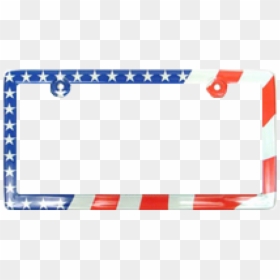 American Usa Flag Plastic License Plate Frame - Usa Flag Frame Png, Transparent Png - rebel flag png