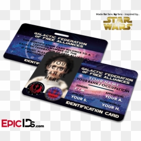 Star Wars Inspired Galactic Alliance Identification - Star Wars Identification Card, HD Png Download - star wars rebel symbol png