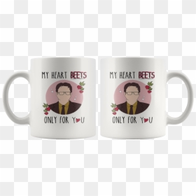 Dwight Schrute My Heart Beets Only For You"  Data-zoom="//cdn - Mug, HD Png Download - dwight schrute png