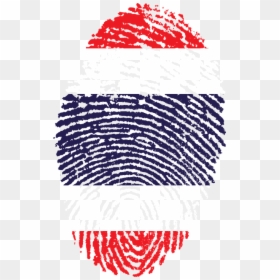 Thailand, Flag, Fingerprint, Country, Pride, Identity - Thailand Flag Fingerprint, HD Png Download - thai flag png