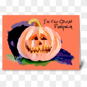 Pumpkin Head Greeting Card - Grupo De Oração Eu Participo, HD Png Download - pumpkin head png