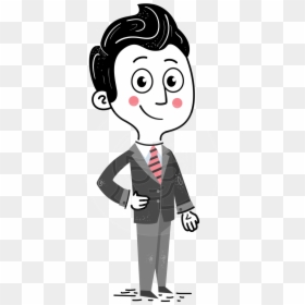 Hand Drawn Cartoon Vector Character Aka Mateo Suit-up - Cartoon Graphics, HD Png Download - thumbs up .png