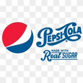 Pepsi Real Sugar - Pepsi Made With Real Sugar Logo, HD Png Download - diet pepsi png