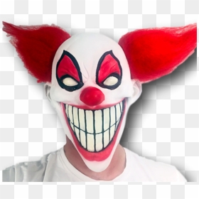 Scary Red Hair Clown Glow In The Dark Latex Mask Halloween, HD Png Download - clown hair png