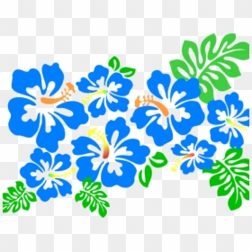 Hibiscus Clipart Hibiscus Flower - Hawaiian Blue Clipart Flowers, HD Png Download - hibiscus clipart png