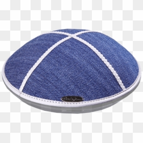 Kippah «classic» Jeans Blue With White Edging - Yamaka Transparent, HD Png Download - kippah png