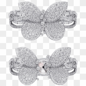 A Graff Ladies - Graff Princess Butterfly Watch, HD Png Download - butterfly outline png