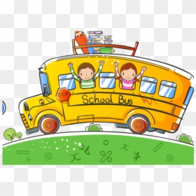 Bus Cliparts - Small School Bus Cartoon, HD Png Download - school bus clipart png