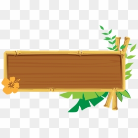 Hawaii Flower Hibiscus Clip Art - Vector Wooden Board Png, Transparent Png - hibiscus clipart png