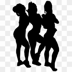 Free Png Girl Group Hoto Posing Silhouette Png Images - Girls Silhouette Free Png, Transparent Png - swimming silhouette png