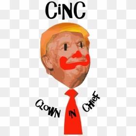 Clown In Chief Clip Arts - Vector Clip Art Donald Trump, HD Png Download - clown hair png