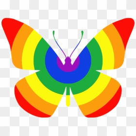 Butterfly Png Clipart - Rainbow Butterfly Clipart, Transparent Png - butterfly outline png