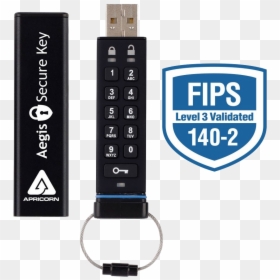 Aegis Secure Key 3 Nx - Key Lock Usb Drive, HD Png Download - flash drive png