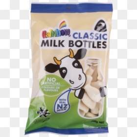 Classic Milk Bottles 200g - Dairy Cow, HD Png Download - real rainbow png