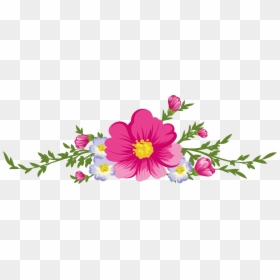Transparent Separation Clipart - Blue Flower Lines Clip Art, HD Png Download - floral banner png