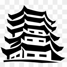 Vector Illustration Of Asian Japanese Or Chinese Pagoda - Klenteng Png, Transparent Png - pagoda png