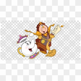 Lumiere Mrs Potts Cogsworth, HD Png Download - beauty and the beast png