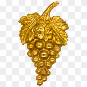 Grapes Pin, Gold 3d - Gold Grapes Png, Transparent Png - grapes png