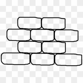 Bricks Clipart Black And White, HD Png Download - brick wall png