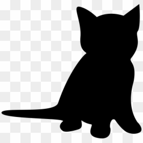 Kitten Clipart Silhouette, HD Png Download - kitten png