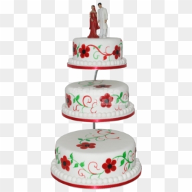 Red Wedding Cake Png, Transparent Png - ganesh png images for wedding cards