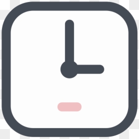 Square Clock Icon Png, Transparent Png - clock icon png