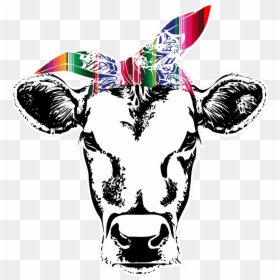 Cow With Bandana, HD Png Download - bandana png