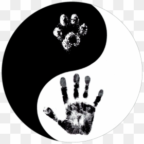 Hand Palm Printing Designs, HD Png Download - yin yang png