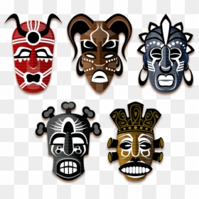 Tribal African Mask Designs, HD Png Download - africa png