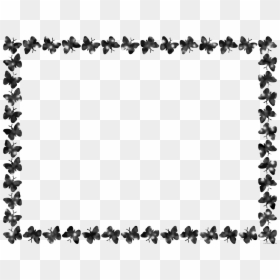 Butterfly Black And White Borders, HD Png Download - black border png