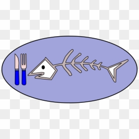 Fish Bone Plate Clipart, HD Png Download - bone png