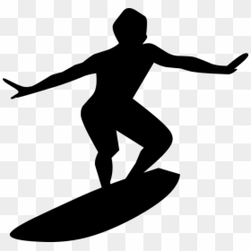 Silhouette Surf, HD Png Download - surfboard png