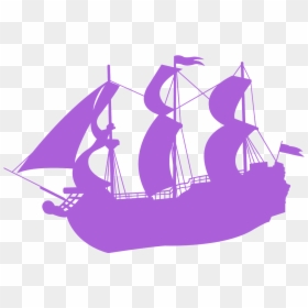 Pirate Ship Silhouette, HD Png Download - pirate ship png
