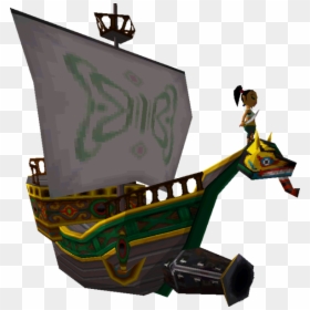 Legend Of Zelda Phantom Hourglass Sailor, HD Png Download - pirate ship png