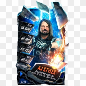 Wwe Supercard Shattered Cards, HD Png Download - aj styles png