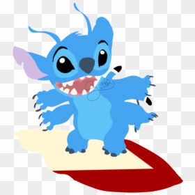 Stitch On A Surfboard Png, Transparent Png - stitch png