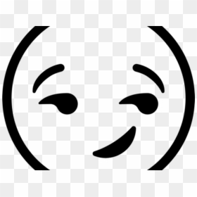 Smiley Face In Black, HD Png Download - emoji faces png