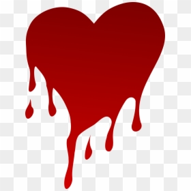 Dripping Blood Heart Png, Transparent Png - drip png